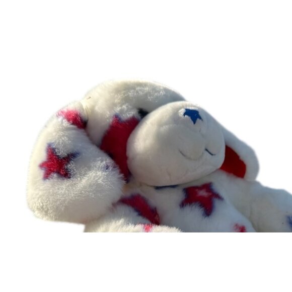Build a Bear Patriotic Pup Plush Stuffed Dog Red Blue Star Holiday Toy Friend - Picture 7 of 11